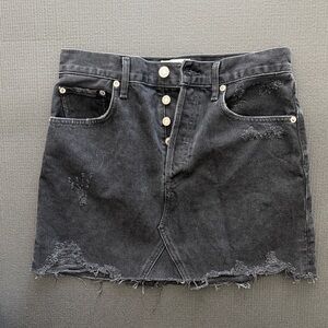Agolde Black Denim Skirt